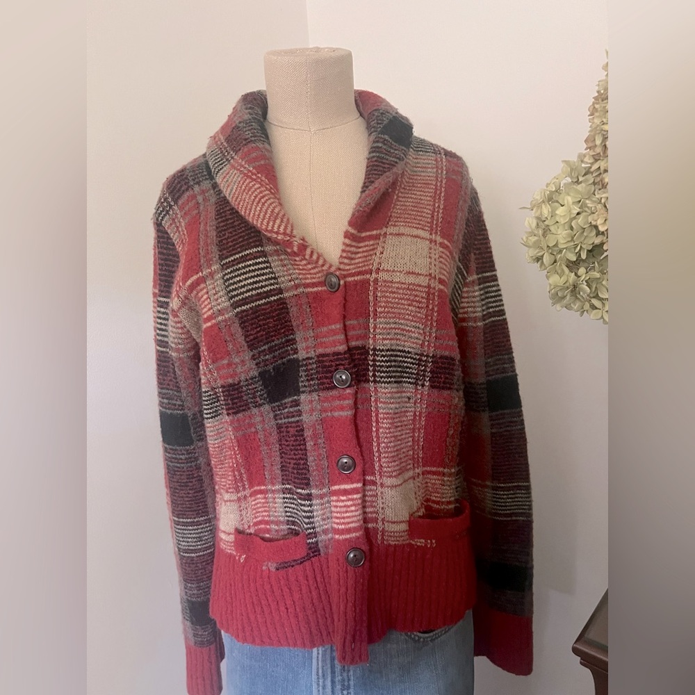 DENIM & SUPPLY RALPH LAUREN Wool Blend Intarsia Cardigan, size L